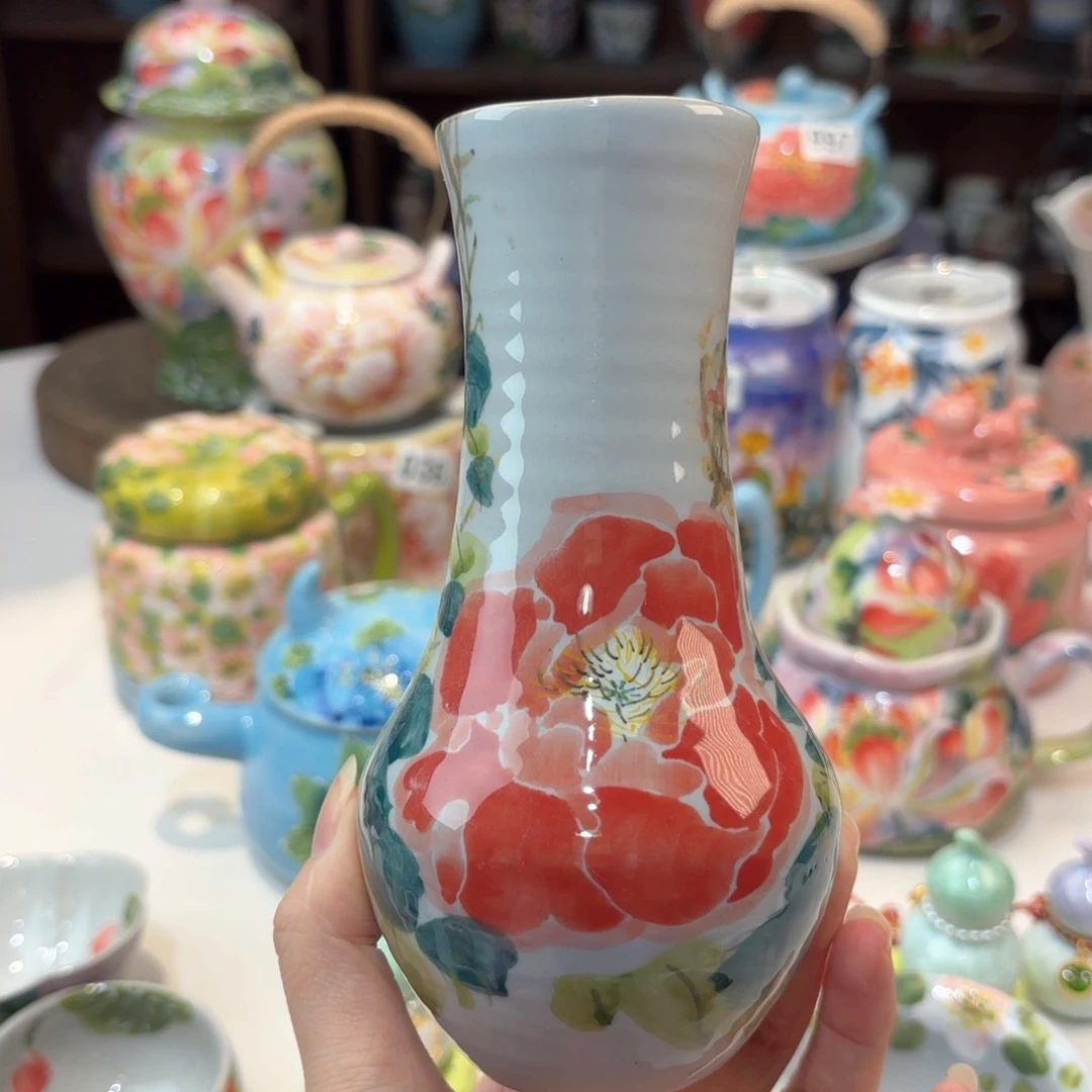 景德镇手绘高温釉下彩陶瓷茶具