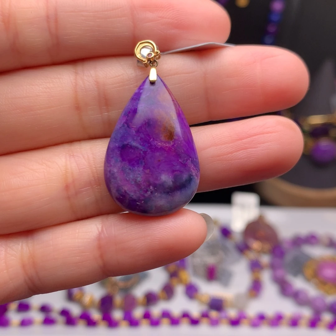 苏纪石（舒俱来）18K金镶嵌吊坠