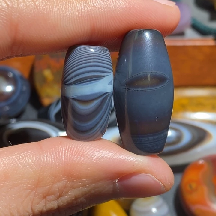 青***石玛瑙/玉髓未镶嵌颈饰