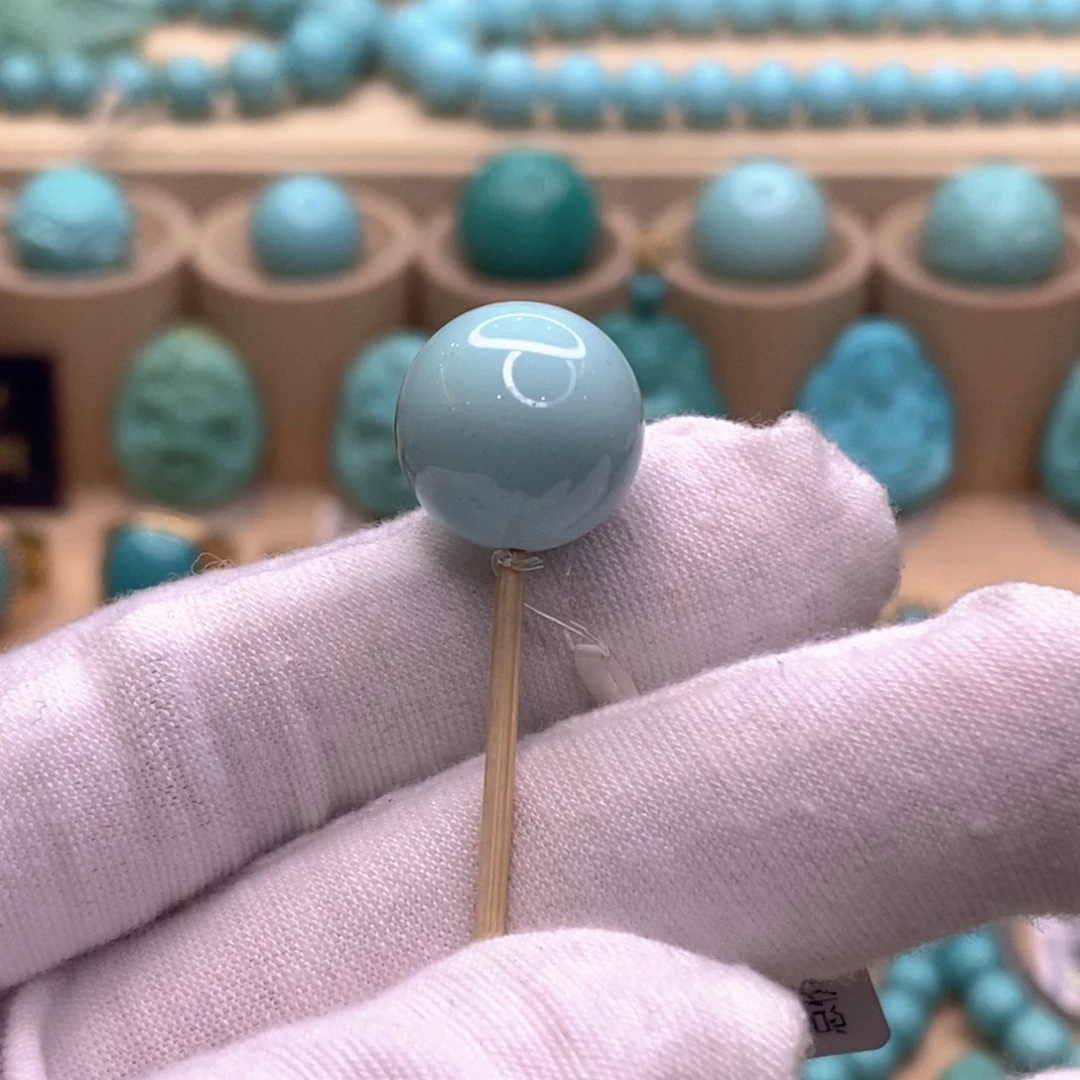 绿松石未镶嵌珠宝奇石14.5mm