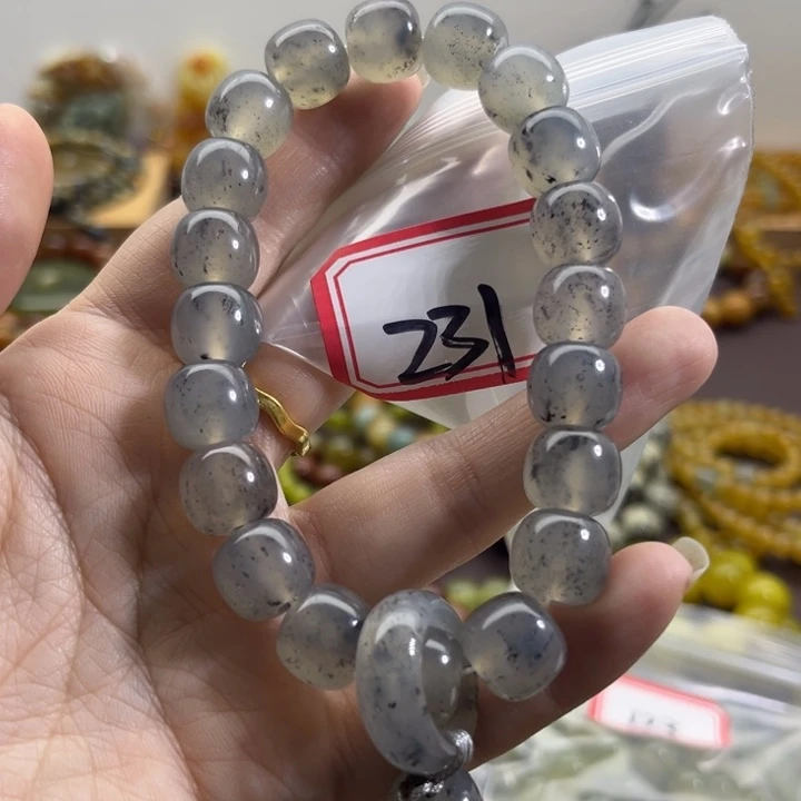 未镶嵌蛇纹石玉手链