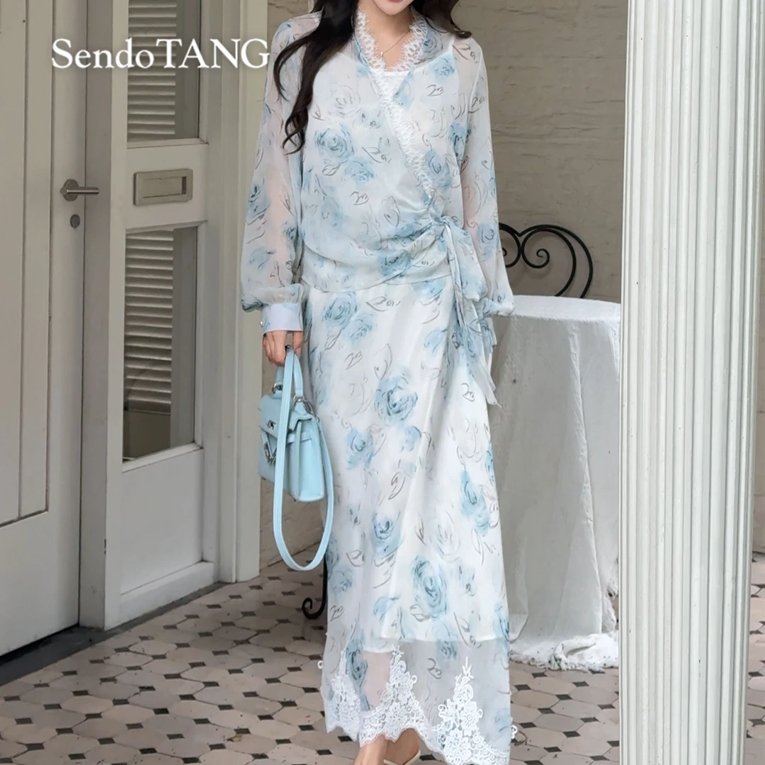 高定套装【望舒】胖多女装春夏新款时尚百搭宽松上衣半裙套装