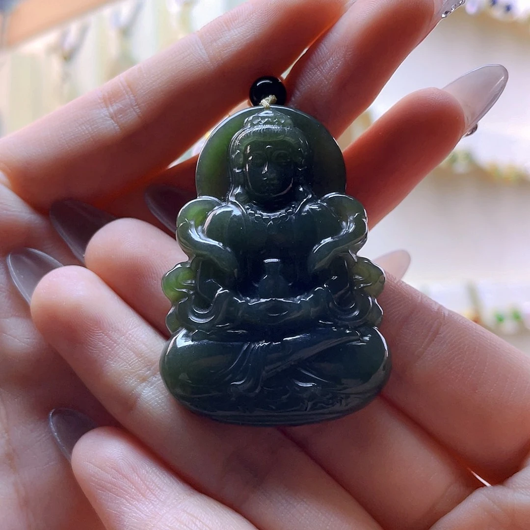 和田玉吊坠(赠链)未镶嵌三**猫