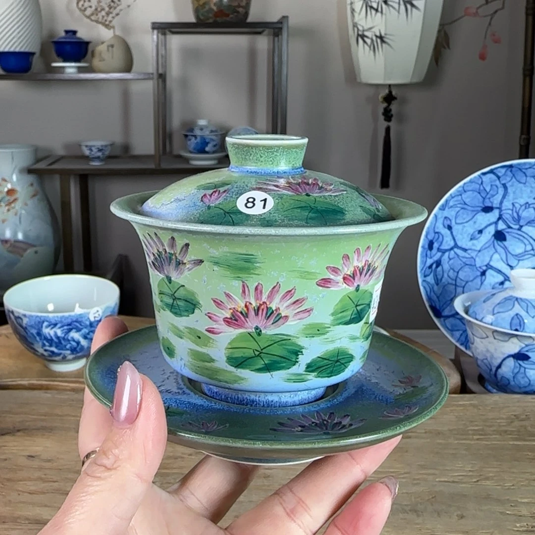 杯景德镇陶瓷柴烧多人