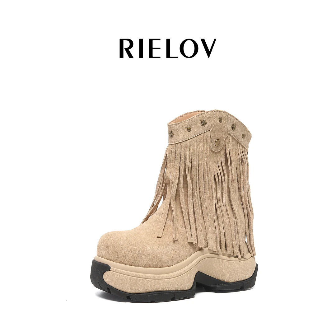 RIELOV●媛媛●增高7.5+2cm时尚潮流百搭女士时装靴02