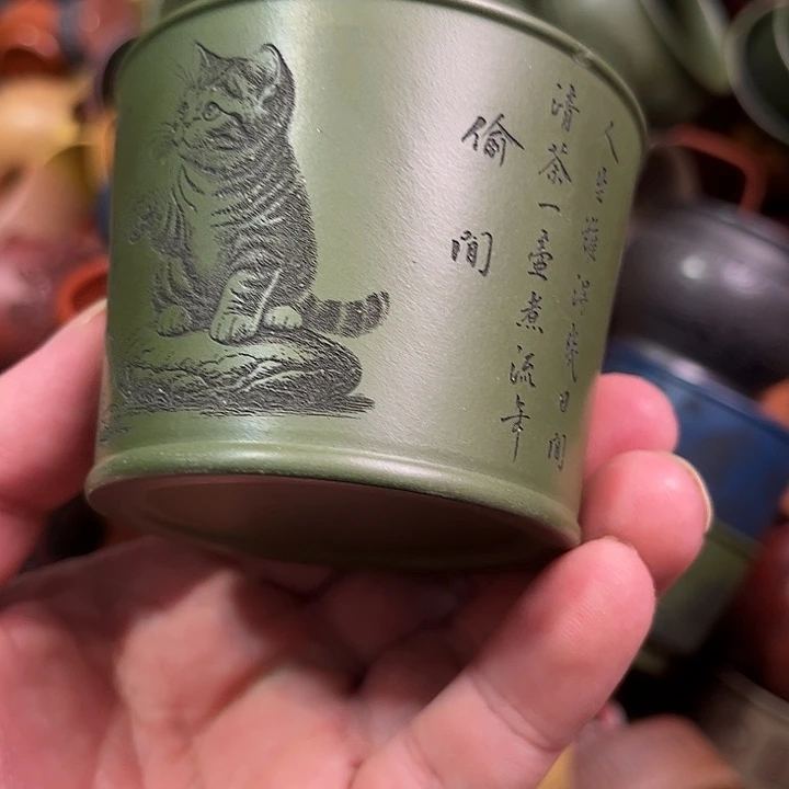 紫砂茶杯全手工紫砂主人杯