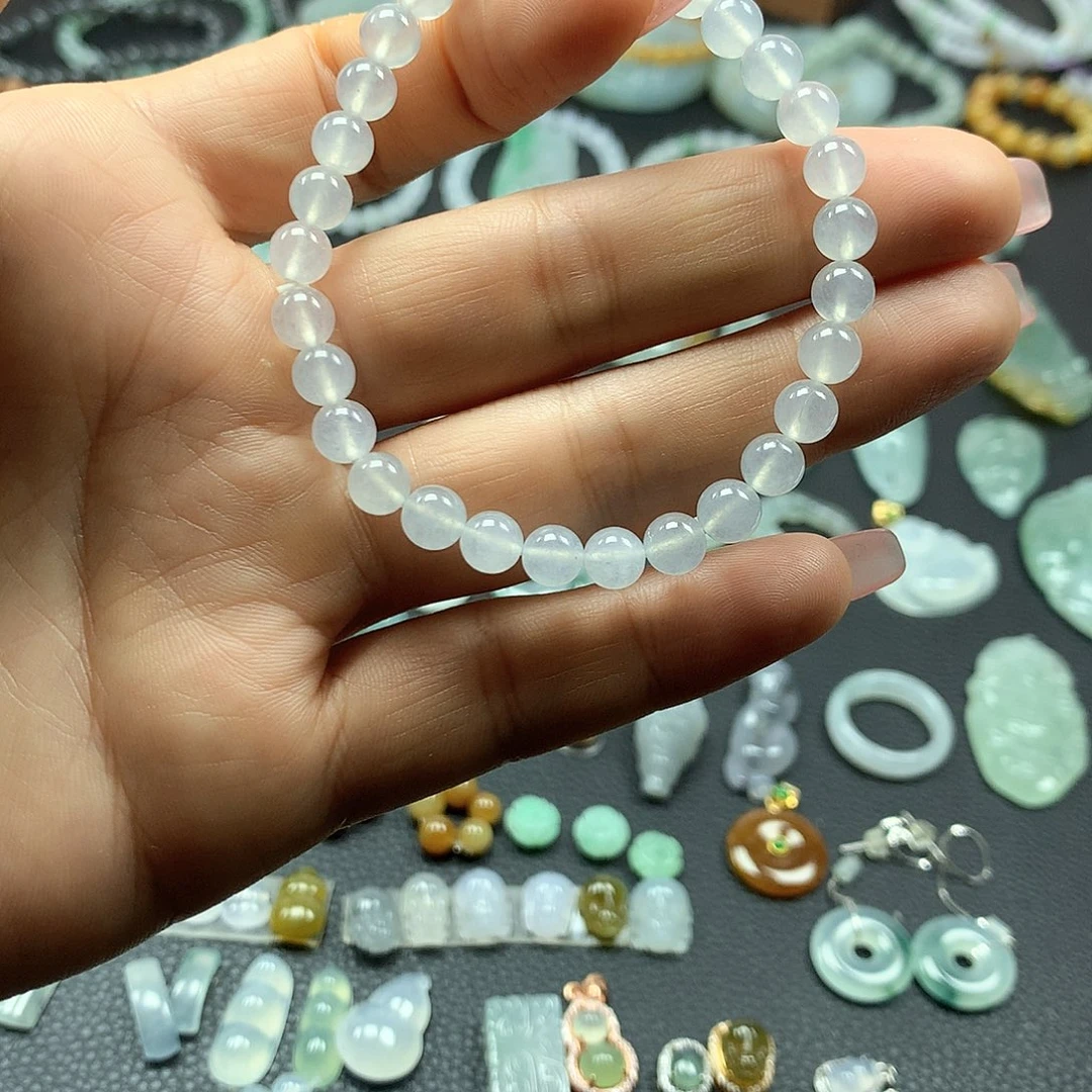 翡翠未镶嵌颈饰手串卡6