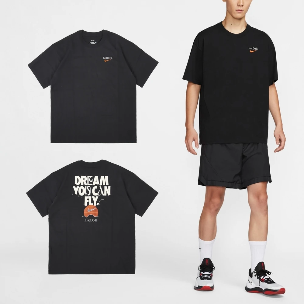 NIKE/耐克男子T恤【红勾】夏季宽松休闲纯棉透气短袖FZ8084-010