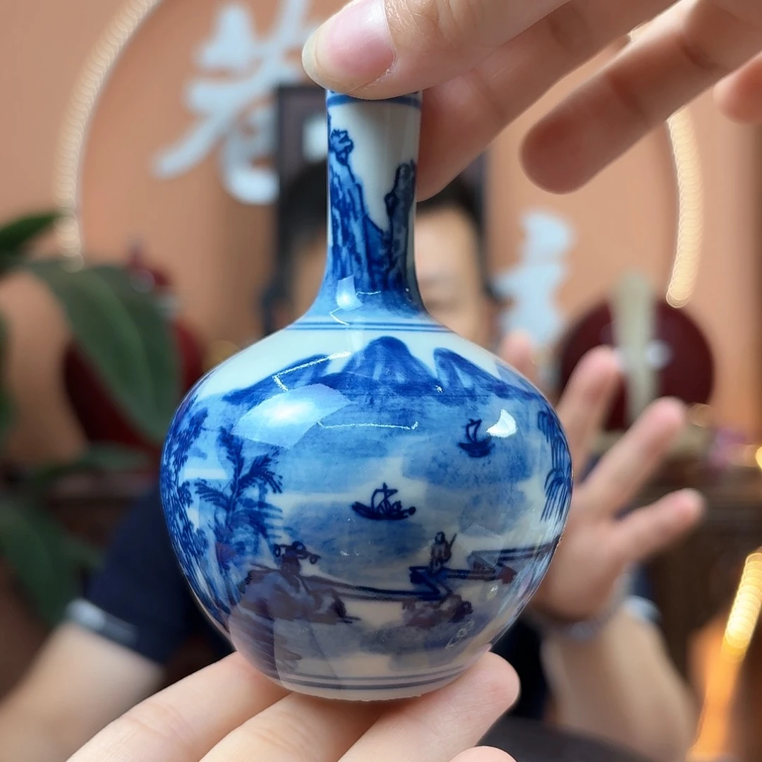 景德镇陶瓷手工手绘花瓶