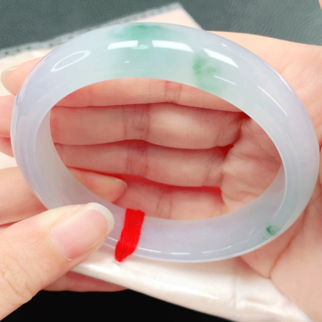 翡翠未镶嵌手镯58圈
