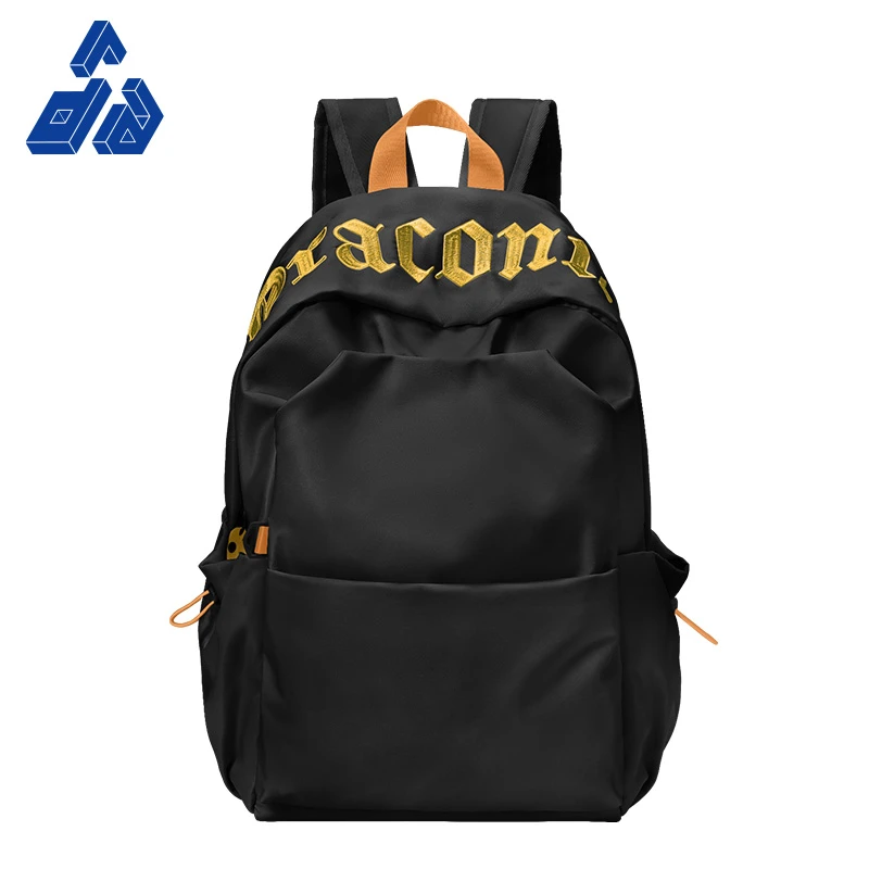 【DRACONITE】原创设计双肩包纯色字母印花通勤包学院风登山拼色包