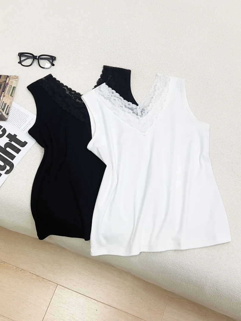 【女王洛克】韩版时尚百搭蕾丝吊带内搭女打底衫洋气衣服女LK81494