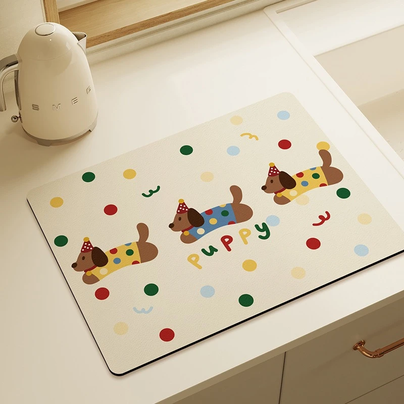 【入手两个】卡通厨房沥水垫洗手台餐垫隔热耐烫吸水速干耐脏耐磨