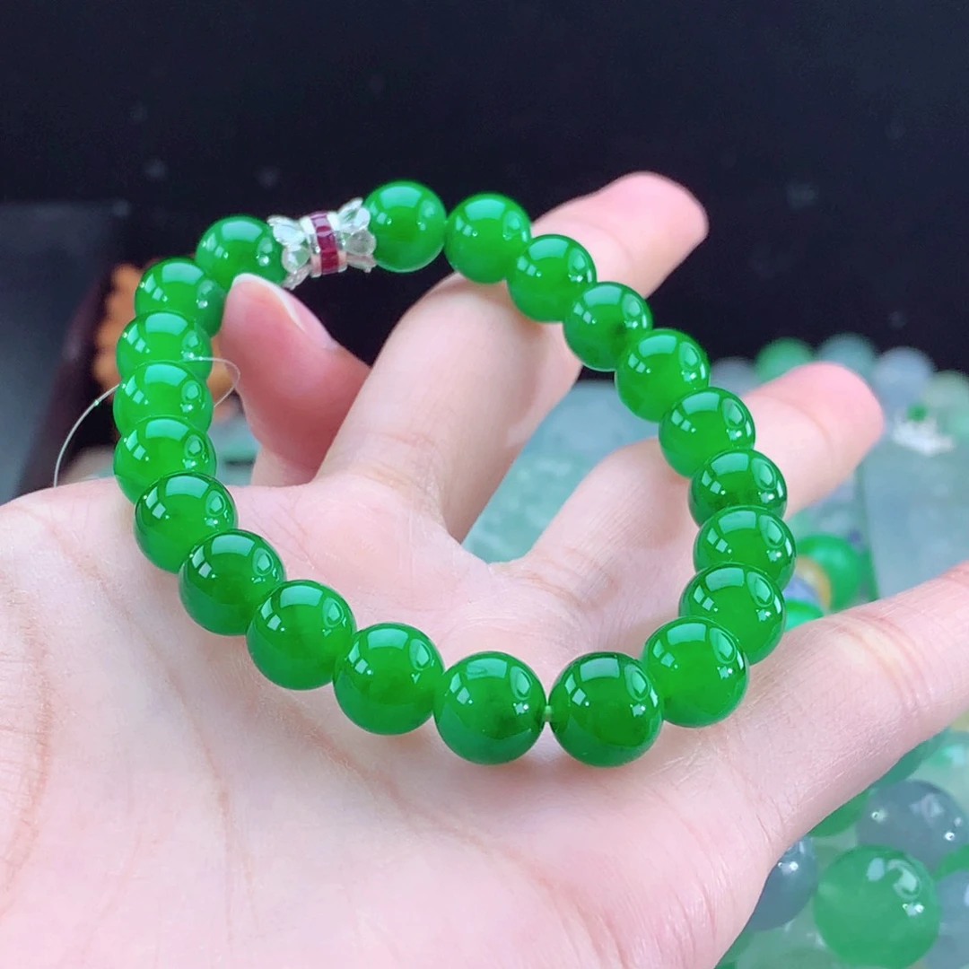 翡翠手链未镶嵌卡9mm