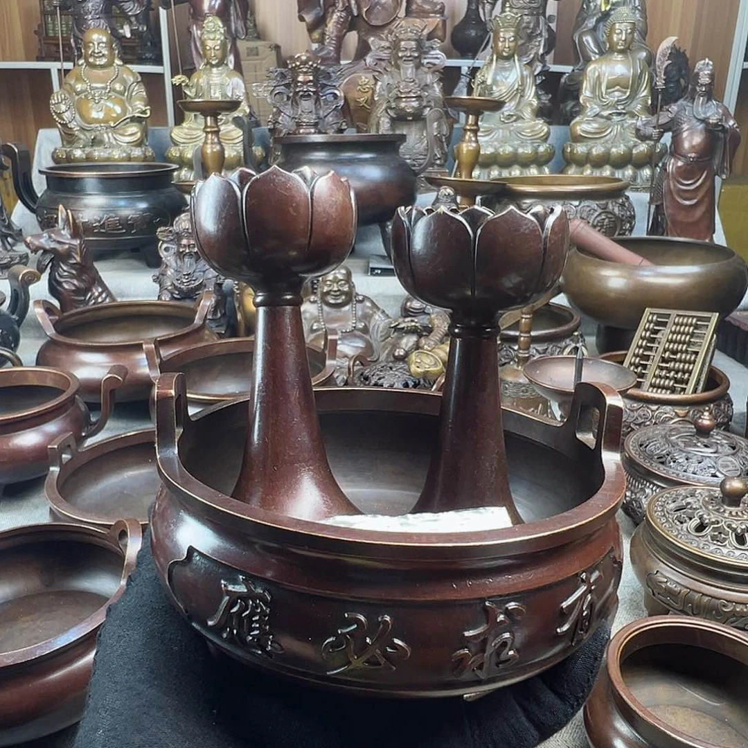 铜香炉铜摆件铜工艺品风水摆件