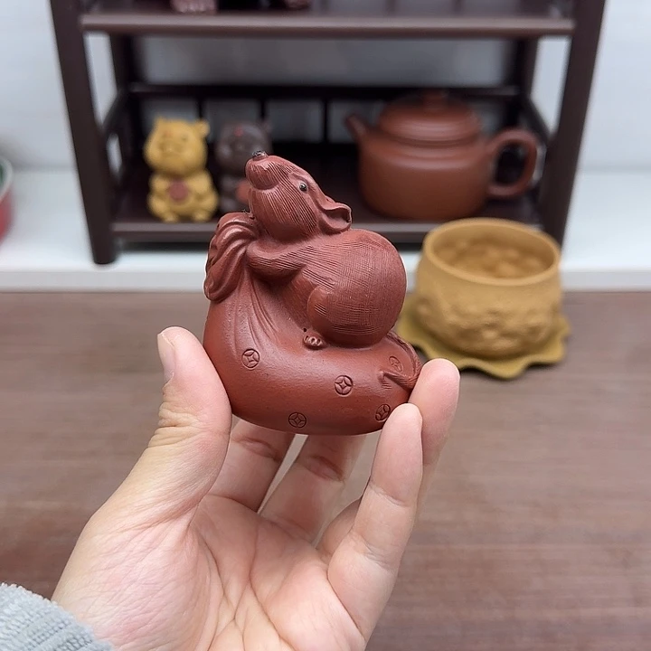 朱泥茶案老鼠茶宠