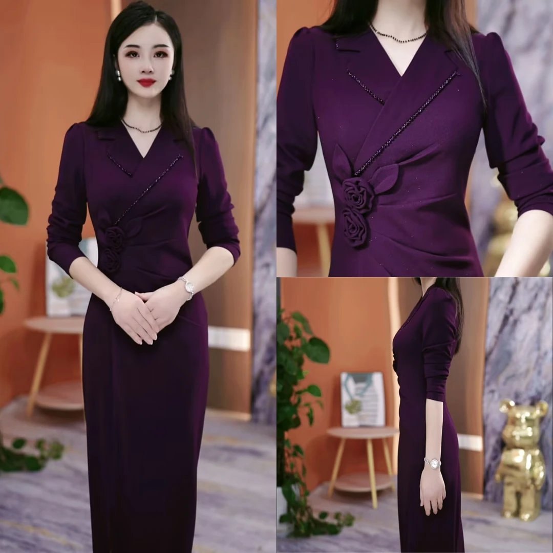 秋季新款连衣裙2025秋季韩版气质显瘦百搭收腰连衣裙YX25K2395