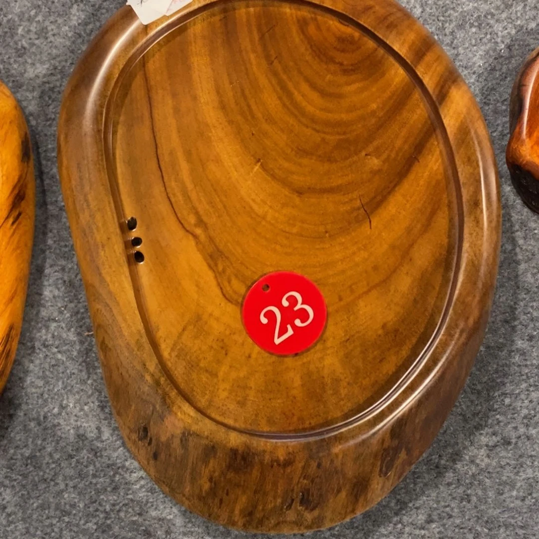 净*香樟木自然随形茶盘