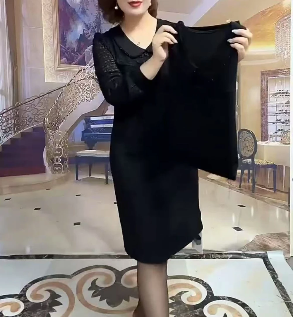 2025年早春新款时尚百搭显瘦韩版连衣裙女y0214