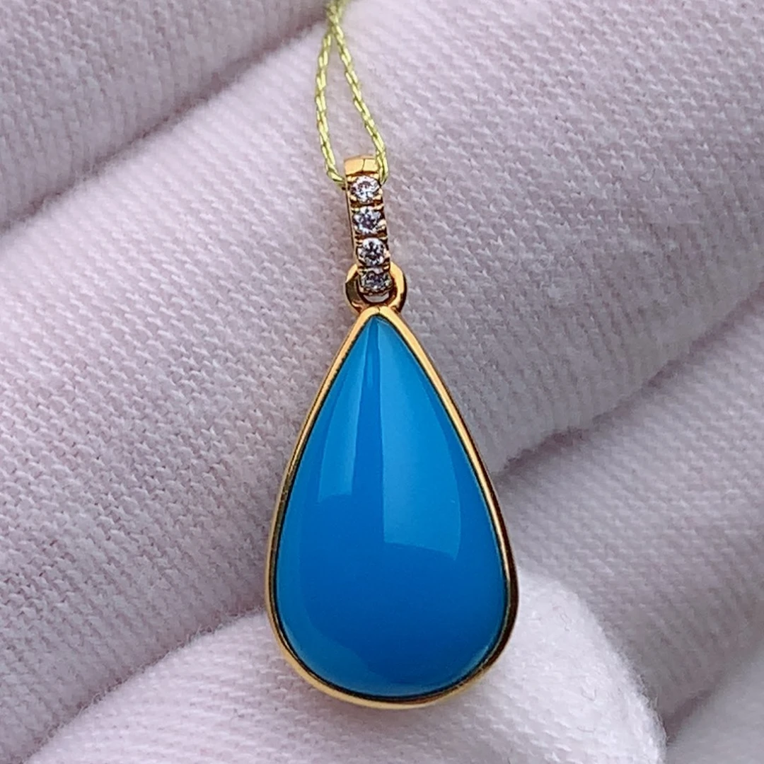 18K金镶嵌绿松石珠宝奇石