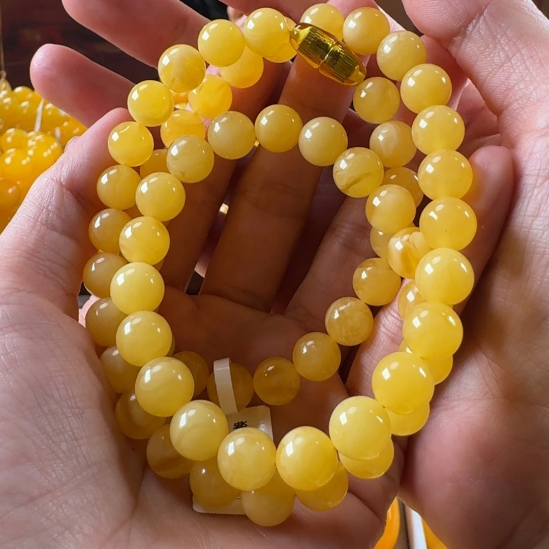 *****未镶嵌毛衣链蜜蜡