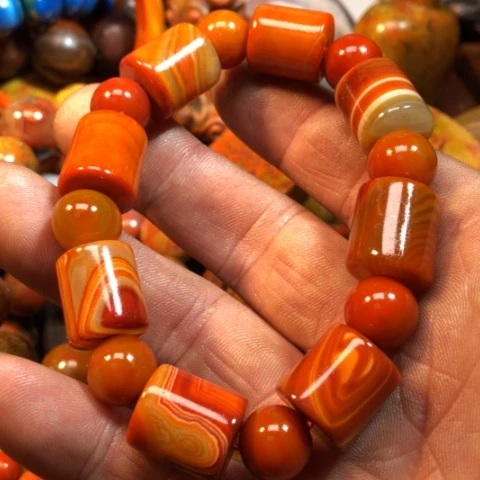 玛瑙/玉髓手链合金用****7