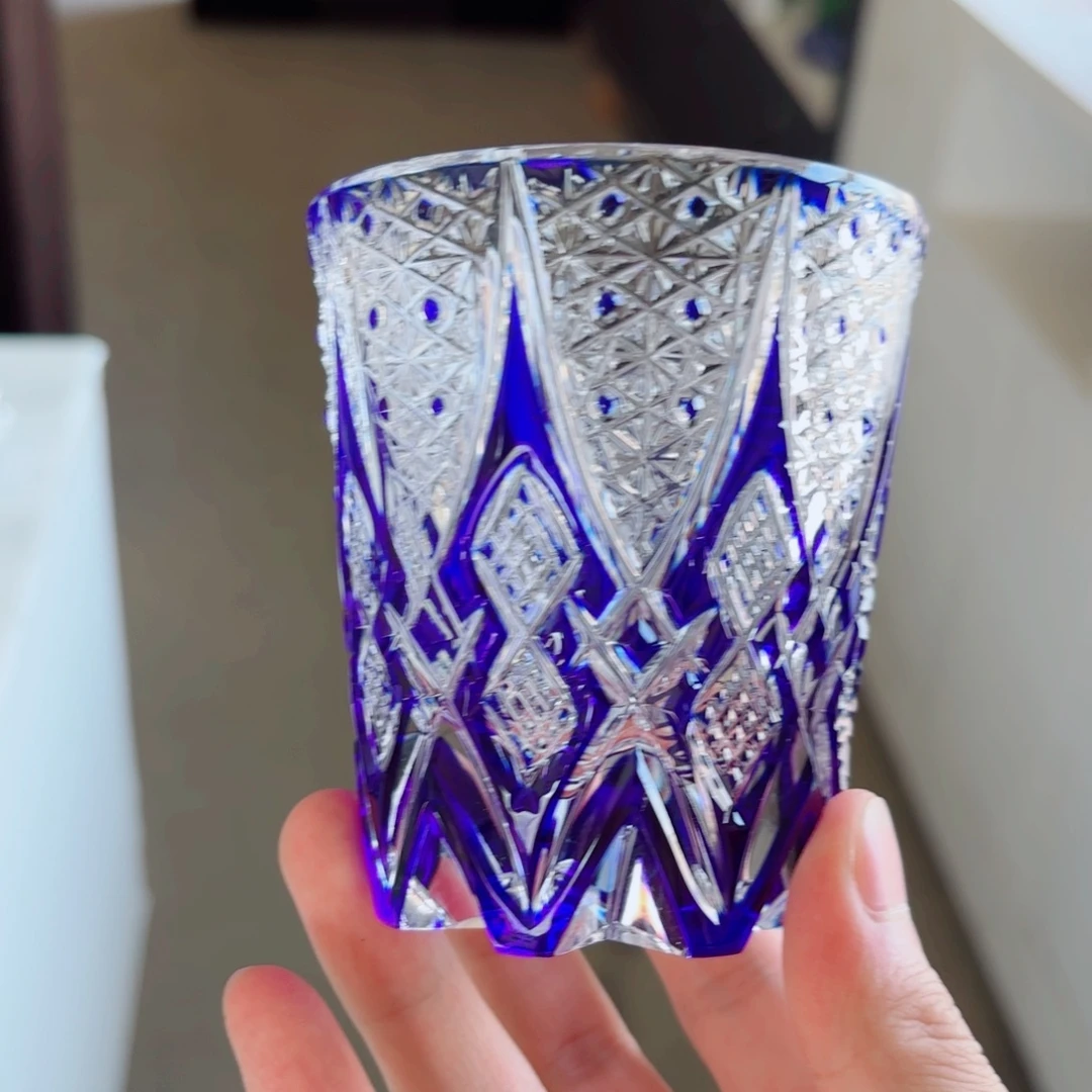 水晶玻璃手柄款-蓟花杯