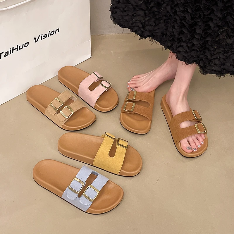 踩屎感休闲凉拖鞋女士夏季外穿孕妇凉鞋大码41一43宽胖脚一字拖42