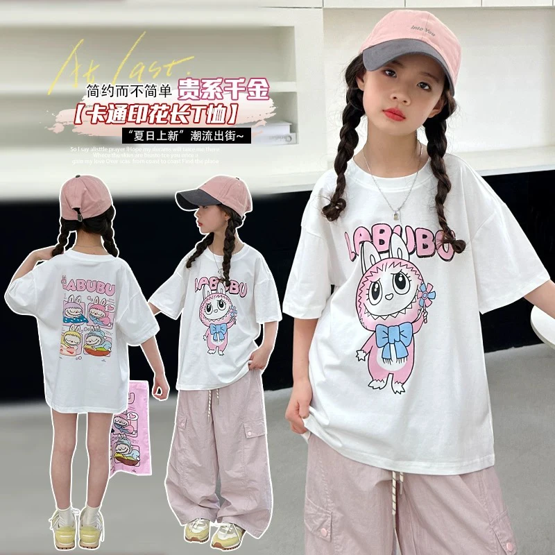 【爆款拉布布】现货女童T恤短袖中大童夏季半袖韩版网红
