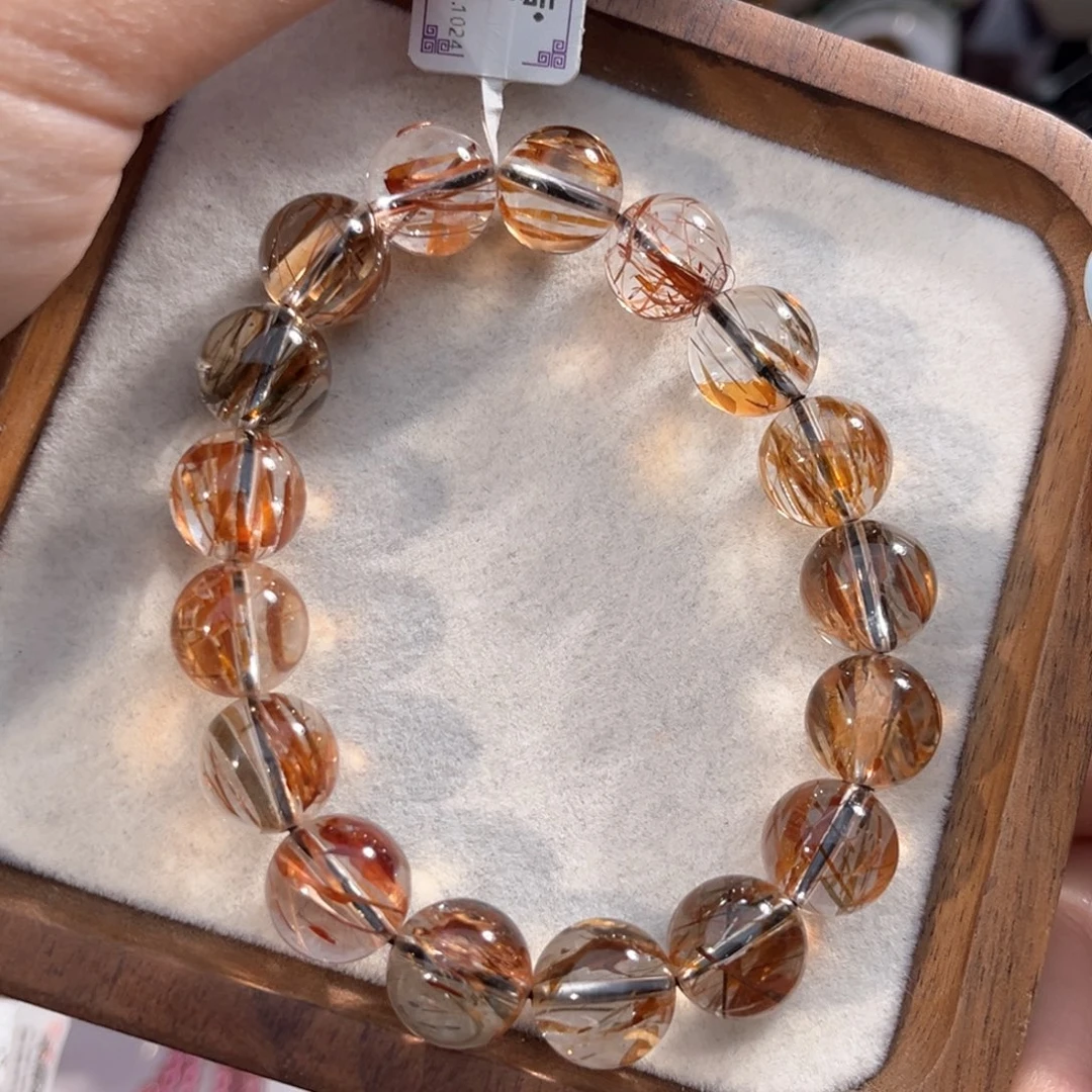 水晶未镶嵌手链黑金超七12