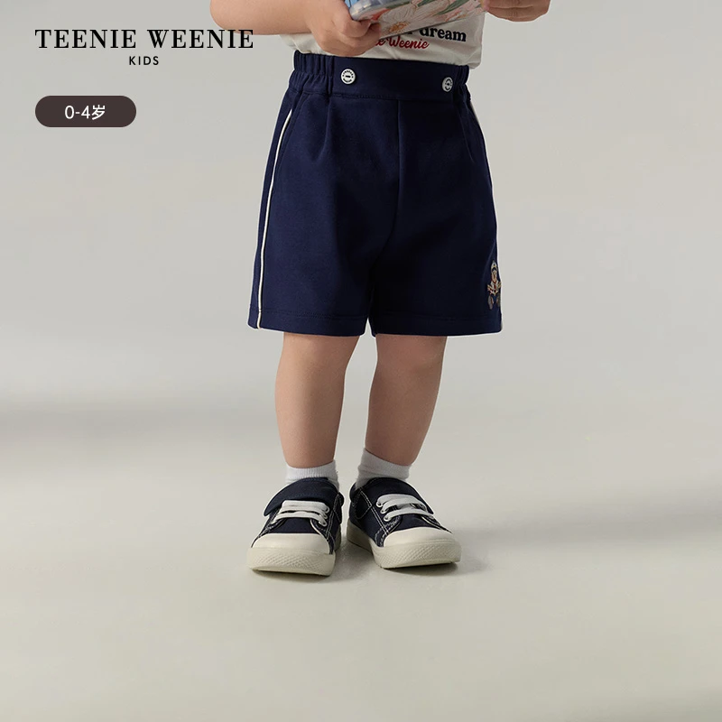 TeenieWeenieBaby小熊童装25年夏宽松百搭海军风短裤T0TM256521I