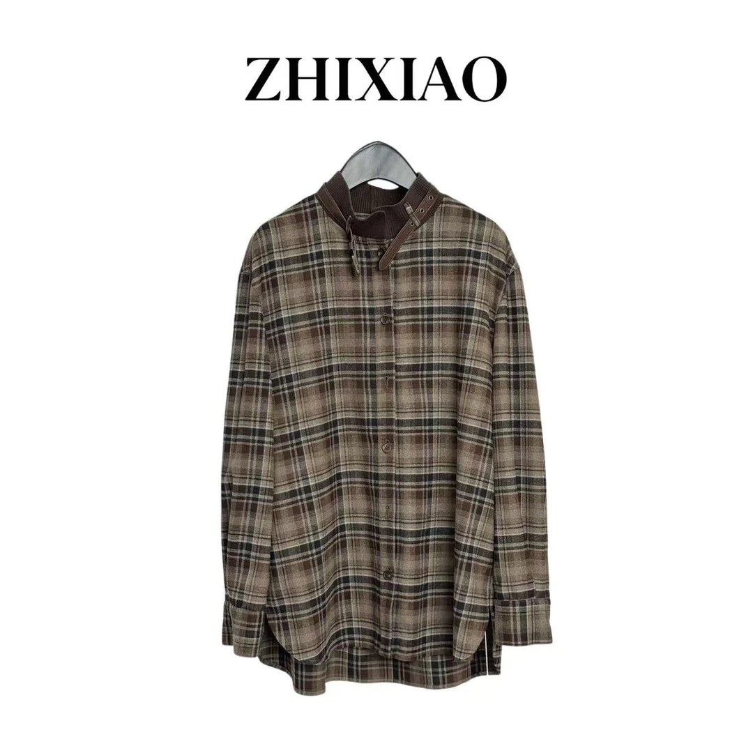 【ZHIXIAO】秋冬新款：格子衬衣外套631066