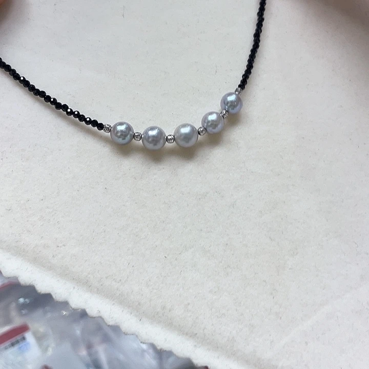 银S925镶嵌套链海水珍珠