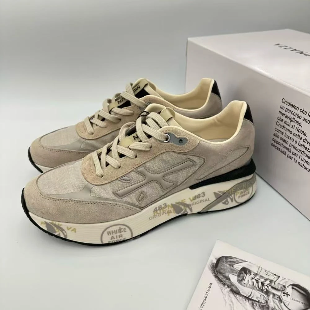 PREMIATA减震时尚休闲鞋透气拼接运动鞋夏季男士百搭透气鞋子厚底