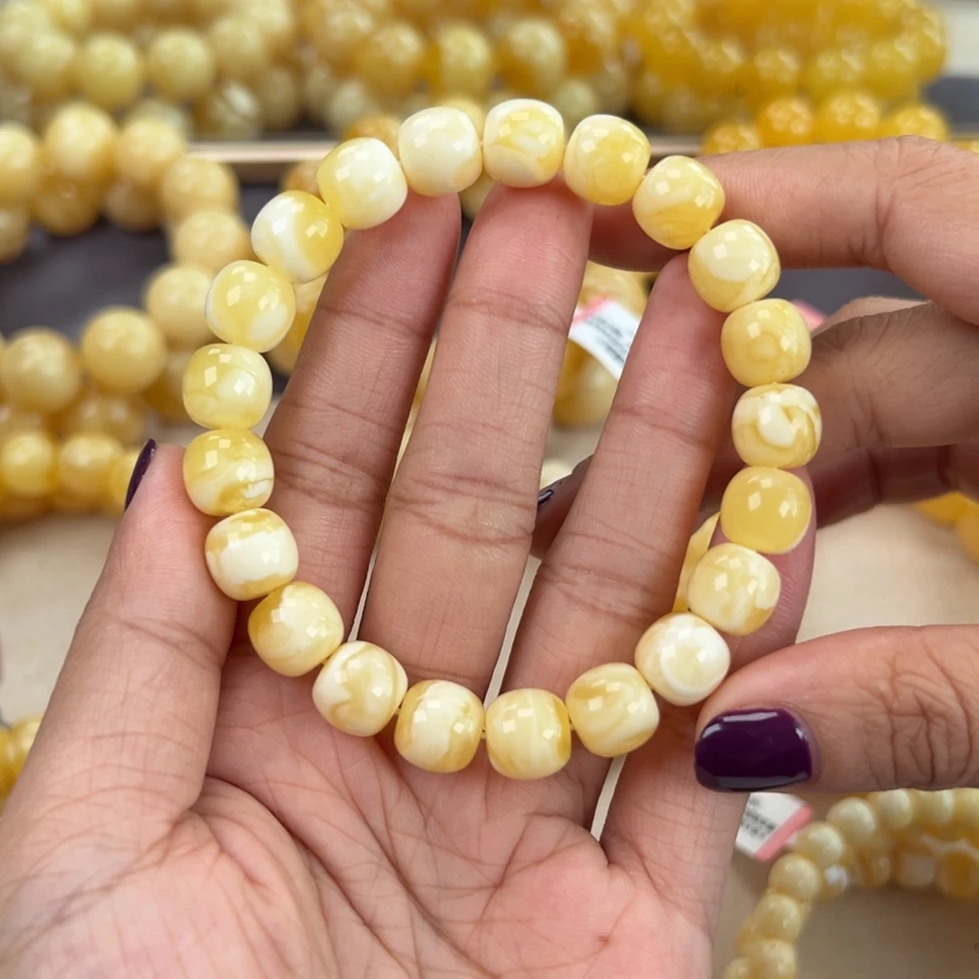 手链琥珀未镶嵌10.5mm 15.1克