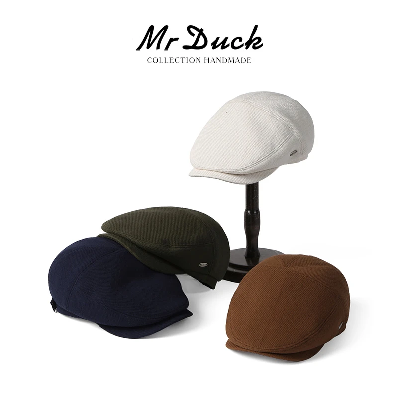 Mr DUCK2025年设计师四季款鸭舌帽 100%棉高级感大小头围男女