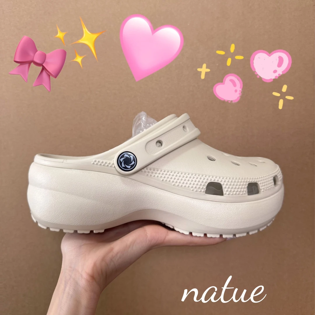 JDOV经典云朵（4.1厘米）女士云朵洞洞鞋时尚户外厚底增高包头拖鞋