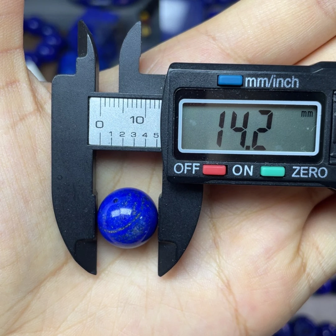 青金石未镶嵌14mm单珠配饰尼****咪