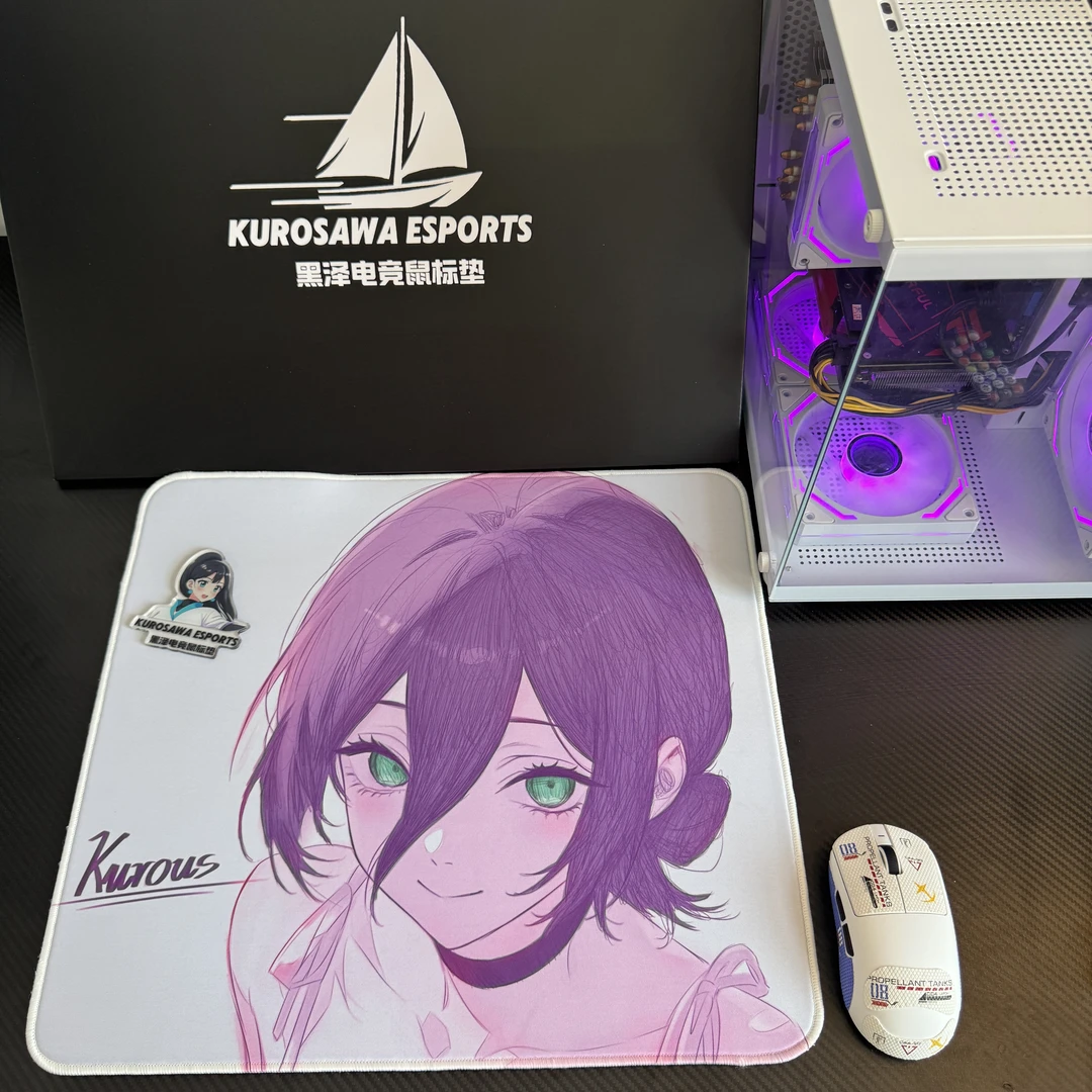 黑泽电竞鼠标垫二次元蕾塞线稿中性偏滑打瓦专业电竞游戏鼠标垫