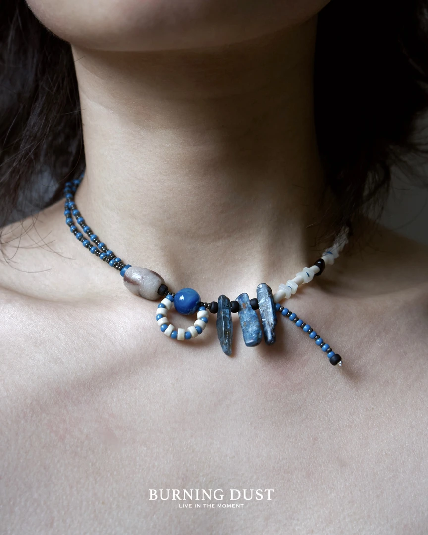 钛钢琉璃项链 Burning dust | 蔚然海轻