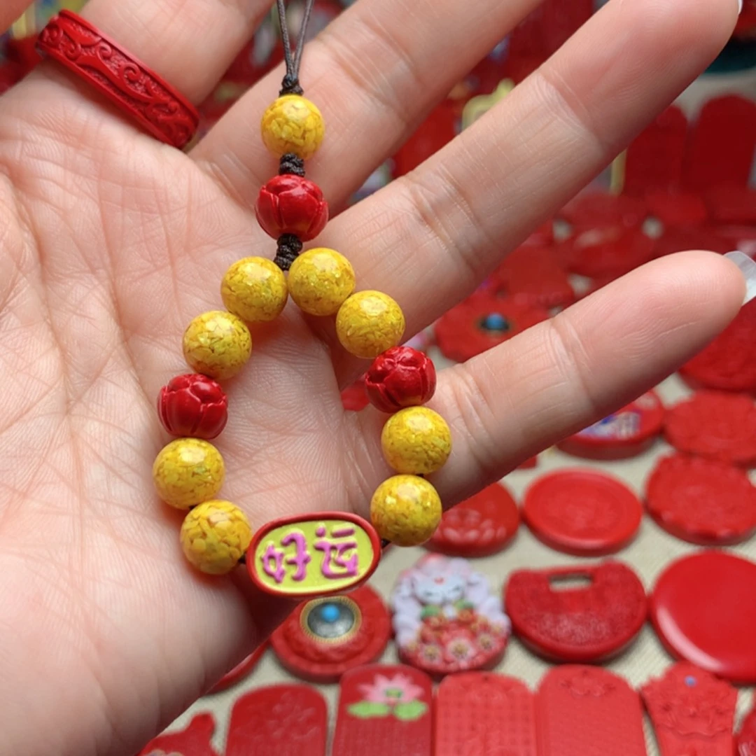 天然辰砂工艺品朱砂手机坠
