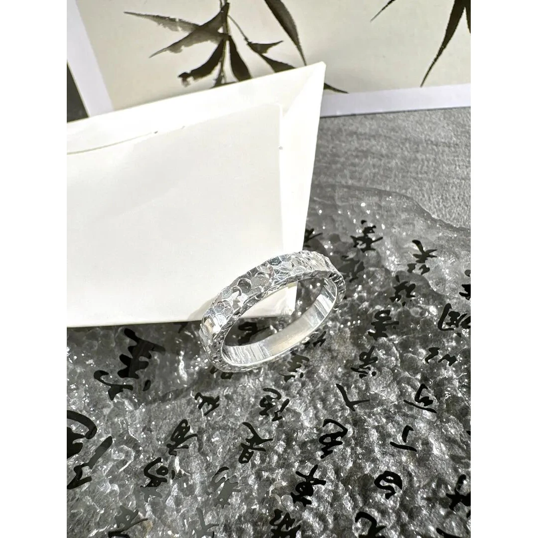 足银戒指 足银戒指 亮亮闪闪碎冰冰满天星戒指情侣对戒百搭好看