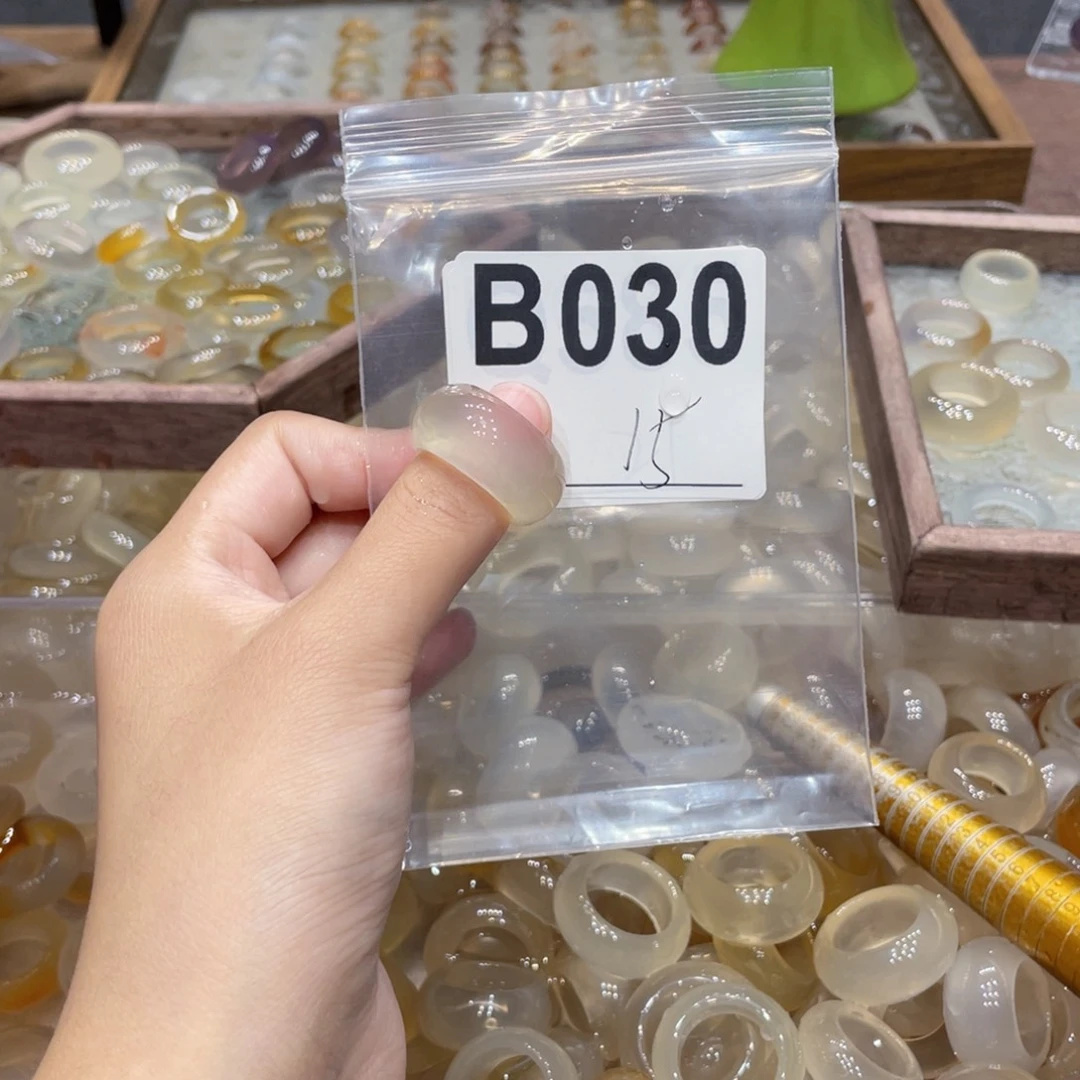 玛瑙/玉髓未镶嵌戒指030