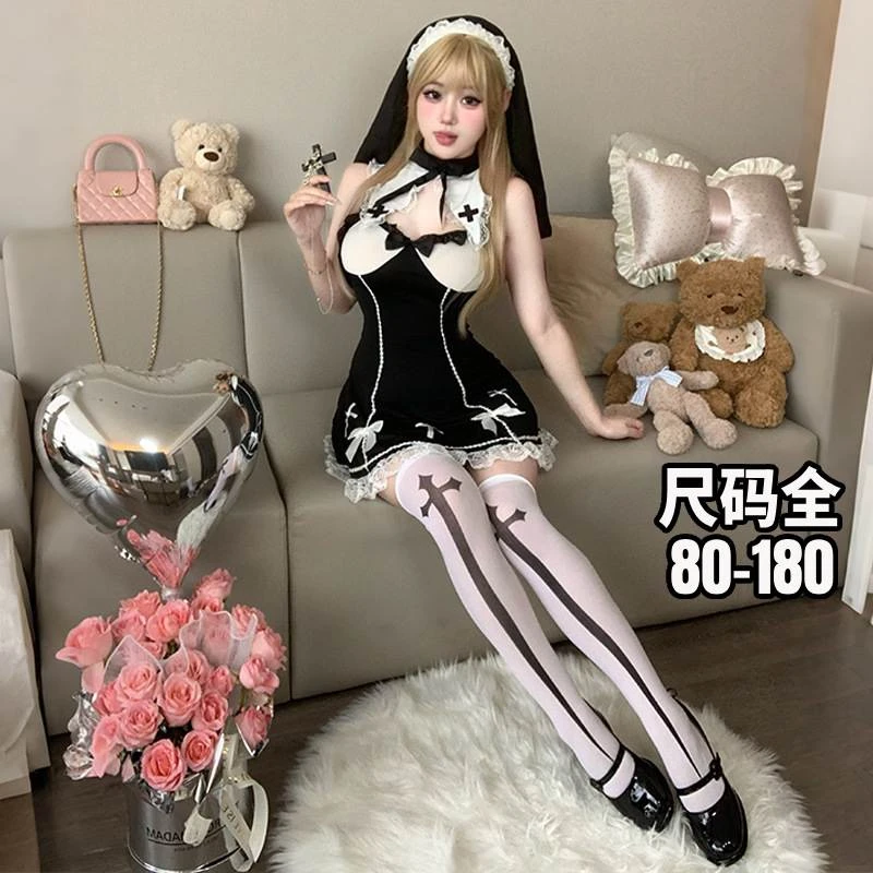 大码修女情侣趣味服装扮演cos服成人战袍战衣禁欲系刺激女仆制服