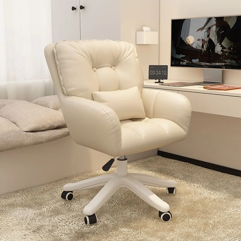 电脑椅舒服久坐女生化妆椅子家用卧室靠背转椅大学生宿舍学习座椅