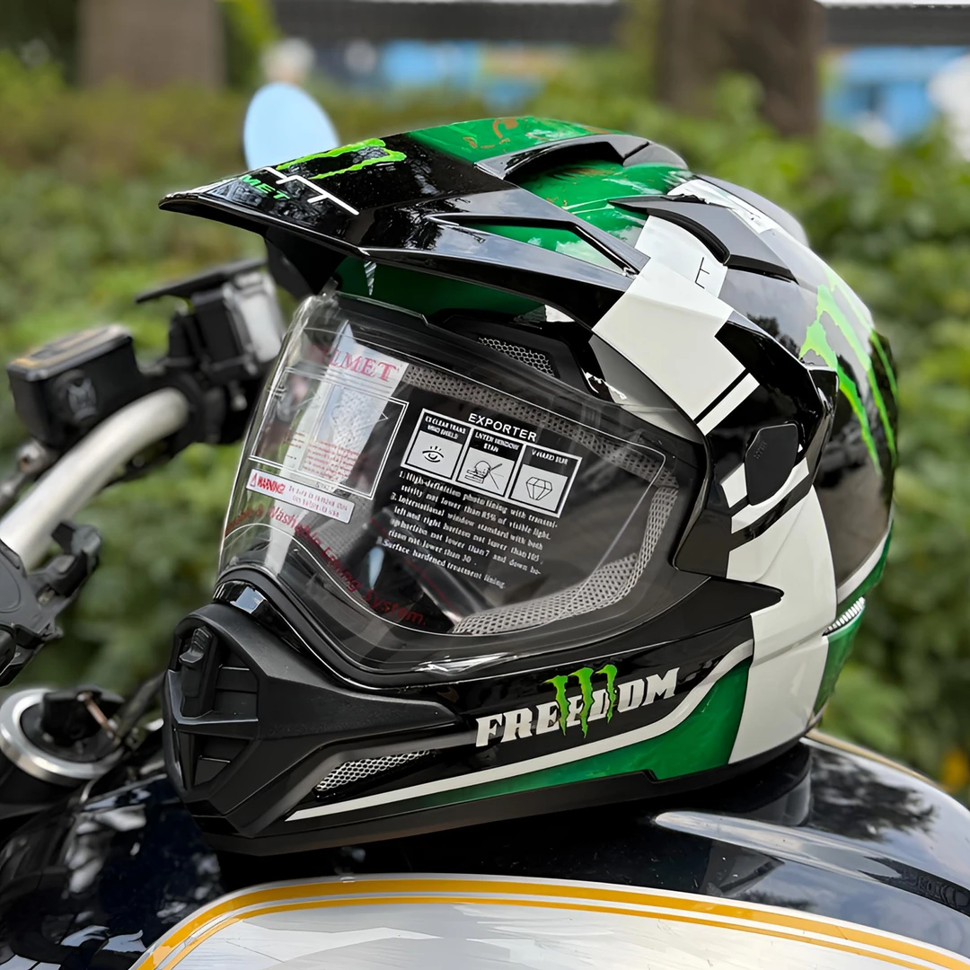 （大书）摩托车骑行装备拉力盔越野男女四季通用头盔大视野全盔