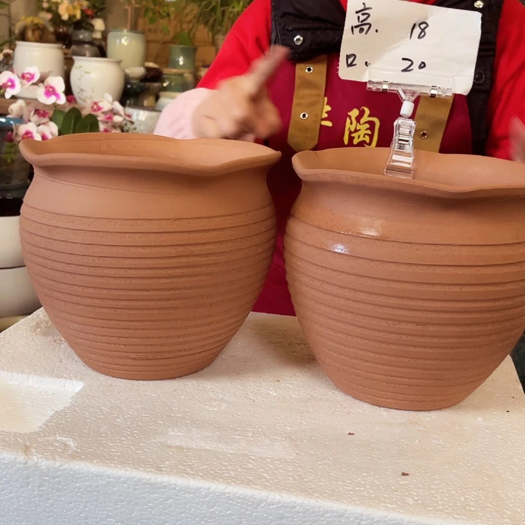 紫砂花盆高度18口径20