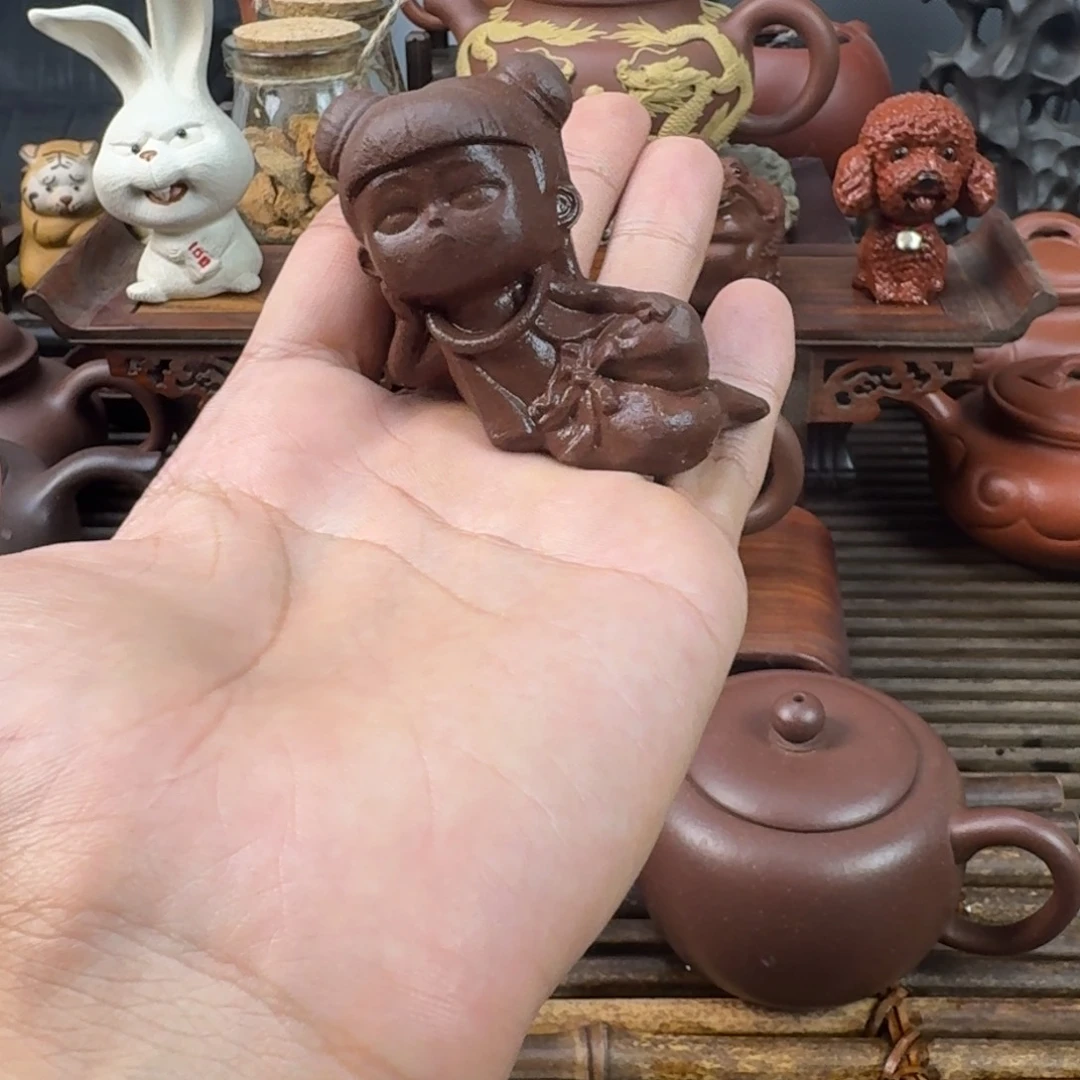 茶壶紫砂实心紫砂茶宠