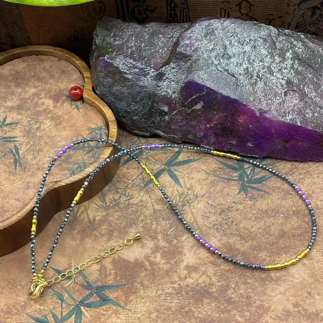 含辰砂工艺品【繁花珠宝甄选】紫舒项链HX501