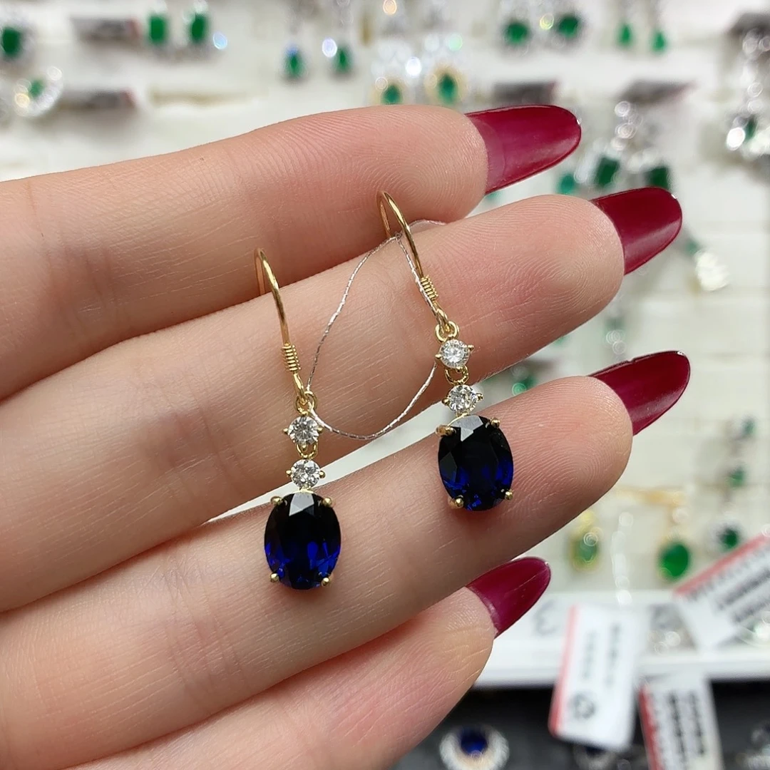 925银培育皇家蓝色宝石